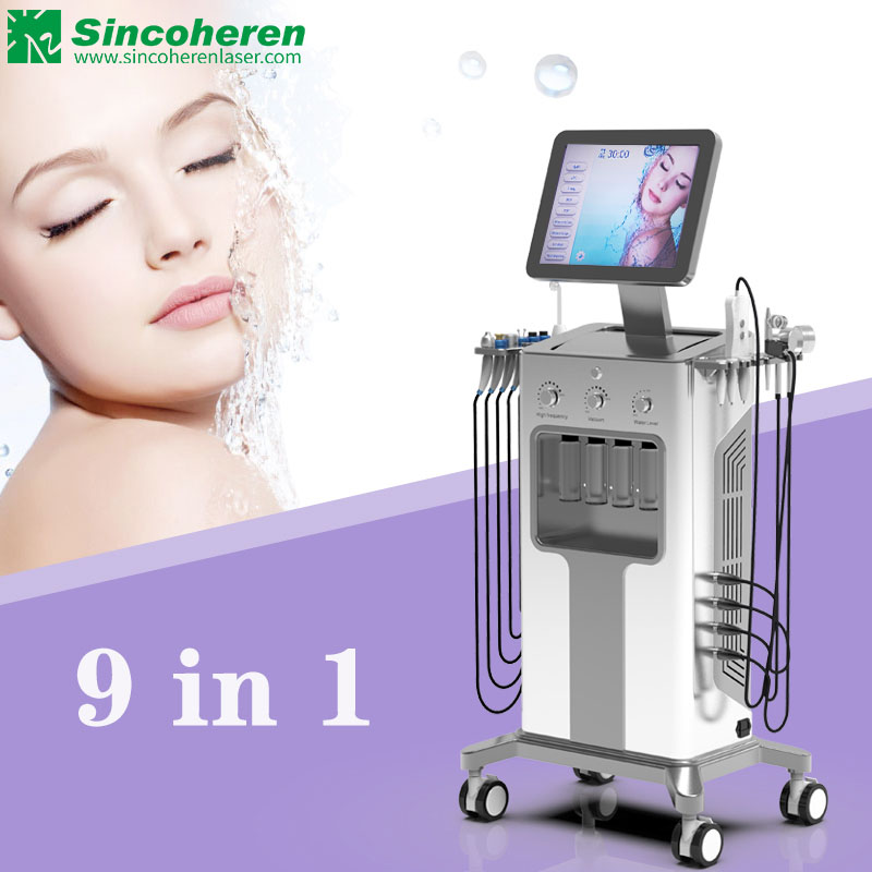 Sincoheren Hydra dermabrasion machine 9 in 1 facial oxygen jet dermabrasion aquafacial hydrabeauty